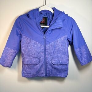 Swiss Tech Kids Waterproof Purple Girls Hooded Coat size 5T